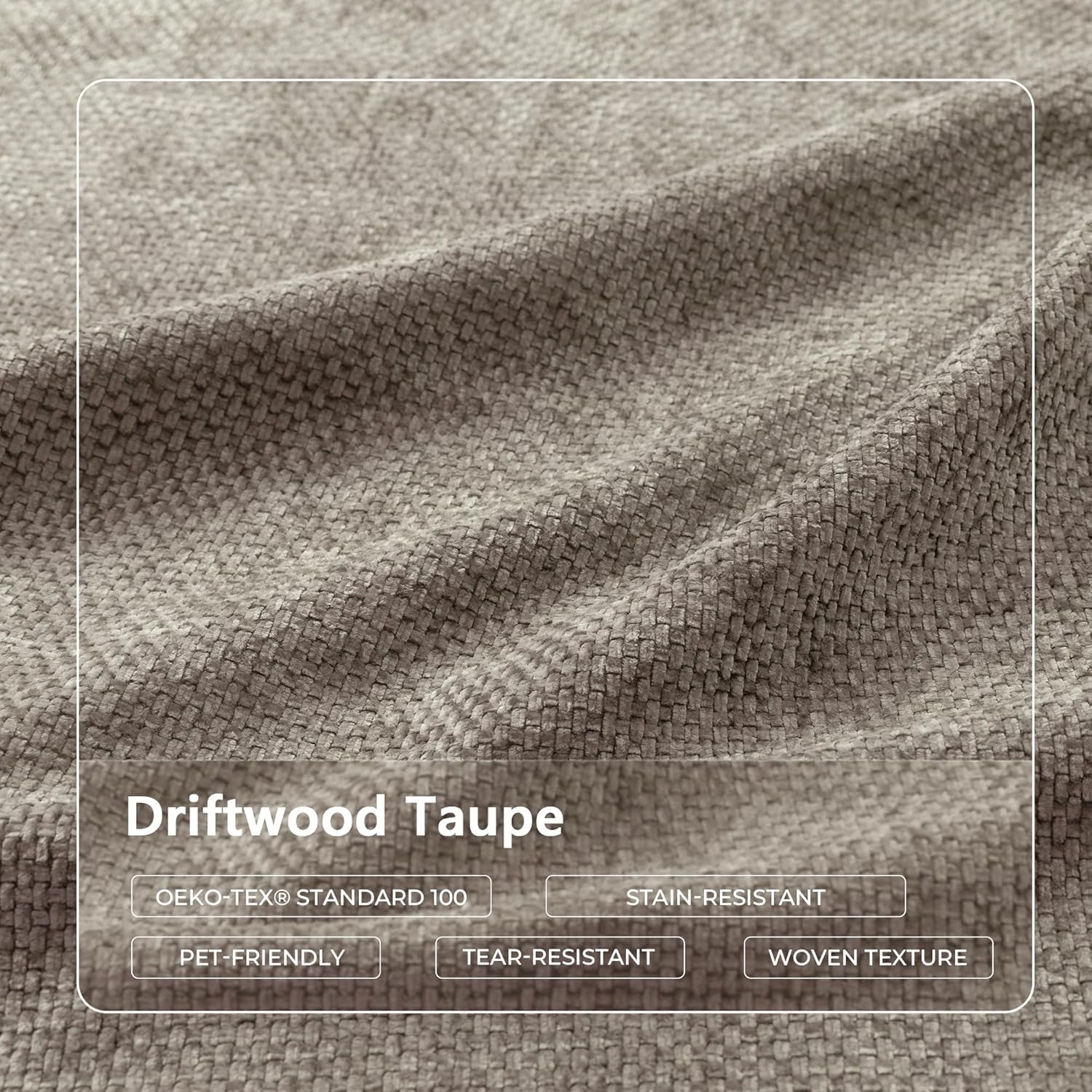 145'' U-Shaped Modular Sectional Sofa Couch, Full-Foam Structure, Compression Packaging Design, Woven Texture Upholstery, Oversized Modern Sofa for Living Room – Wheat Beige