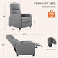 Massage Recliner Chair for Adults, Adjustable Home Theater Seating with Lumbar Support, Small Recliners for Small Spaces, Dark Grey