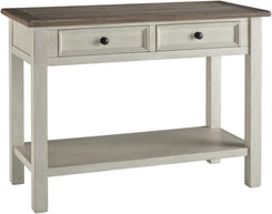 Bolanburg Farmhouse Rectangular Two Tone Sofa Table, Antique Cream