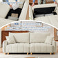 Sleeper Sof Bed Convertible Couch with Storge in Chenille Fbric Loveset for Living Room prtment nd Smll Spces(Crem)