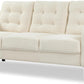 Couture Furniture Collection Nathaniel Cream Tufted 3-Seater Sofa