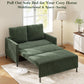 Corduroy Convertible Sofa Bed, 47" Loveseat Sleeper Sofa, Pull Out Couch 618Lb Capacity, Modern Sleeper Couch Bed 2 Fluffy Pillow Include, Small Couches for Small Spaces/Apartment/Office, Forest Green