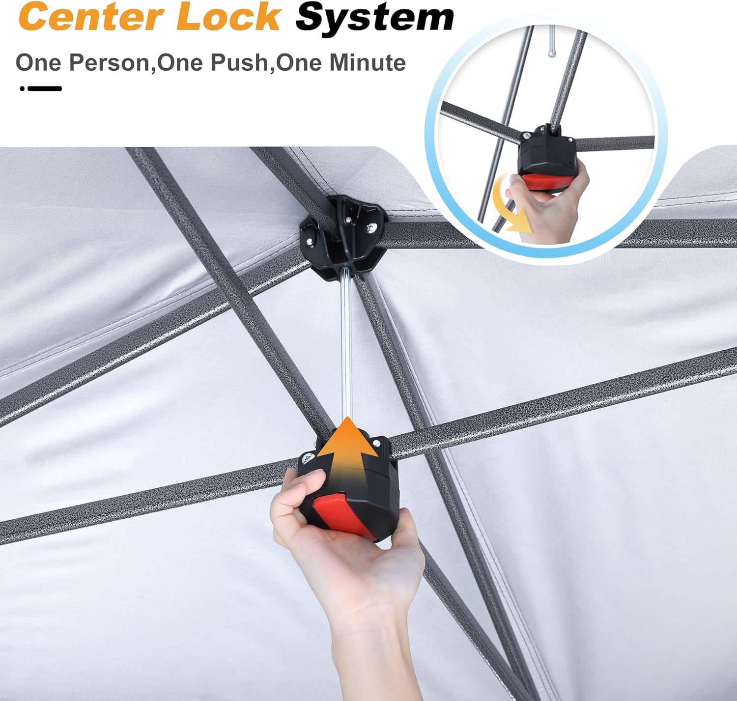 Pop up Gazebo 13X13 - Outdoor Canopy Tent with Mosquito Netting for Patio Garden Backyard(Gray)