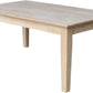 International Concepts 48" W Shaker Sofa Table and Tall Shaker Coffee Table, Unfinished
