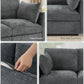 Modular Sectional Couch 8 Seat, Cloud Sofa for Living Room,Chenille Sofa Set with Ottoman, Grey