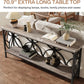 Sofa Table, 70.9 Inch Industrial behind Couch Table with Storage Shelves, Narrow Long Console Table for Entryway, Living Room, Foyer, Hallway, Office