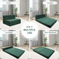 Fold Out Couch Bed Memory Foam Sleeper Chair with 2 Pillows, Queen Size Futon Couch Guest Convertible Chair Bed, Washable Cover, Dark Green