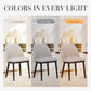 Upholstered Dining Chairs Set of 2, Modern Kitchen Chairs with Back, Fabric Side Chair with Wood Legs for Dining Room Kitchen Restaurant, Beige