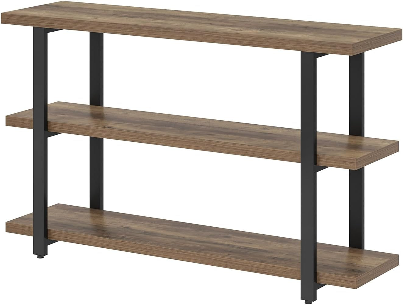 Console Tables for Entryway, Modern Sofa Table with Storage Shelves for Living Room, Hallway, Entrance, or behind Couch, Rustic Oak, 47 Inch