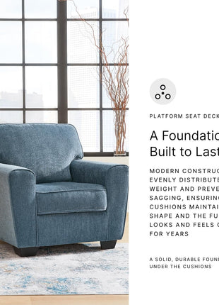 Cashton Contemporary Upholstered Chair in Blue by Signature Design by Ashley