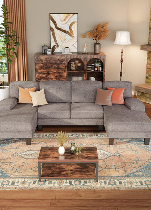 Modern Cloud U-Shaped Sectional Sofa – Ideal for Compact Living Spaces