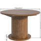 43.3 Inch 59 Inch Adjustable Size round Dining Table for 4 6, Unique Design Modern Farmhouse Kitchen Table, Circle Dining Tables with Wood Strip Base for Kitchen Living Room (Walnut)