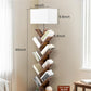 9 Tier Tree Bookshelf with Light, Remote & Timer, Modern Tall Floor Standing Book Shelf, Narrow Wood Bookcase, Small Book Organizer Shelves for Living Room, Bedroom, Office