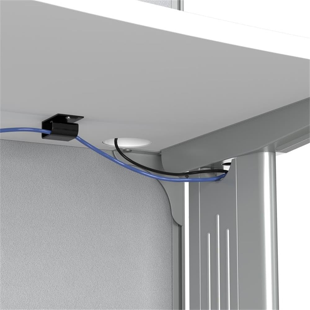 Bush Business Furniture Office in an Hour 2 Person L Shaped Cubicle Desks with Storage, Drawers, and Organizers in Pure White | Double Workstation Set with Privacy Panels for Commercial Workspace