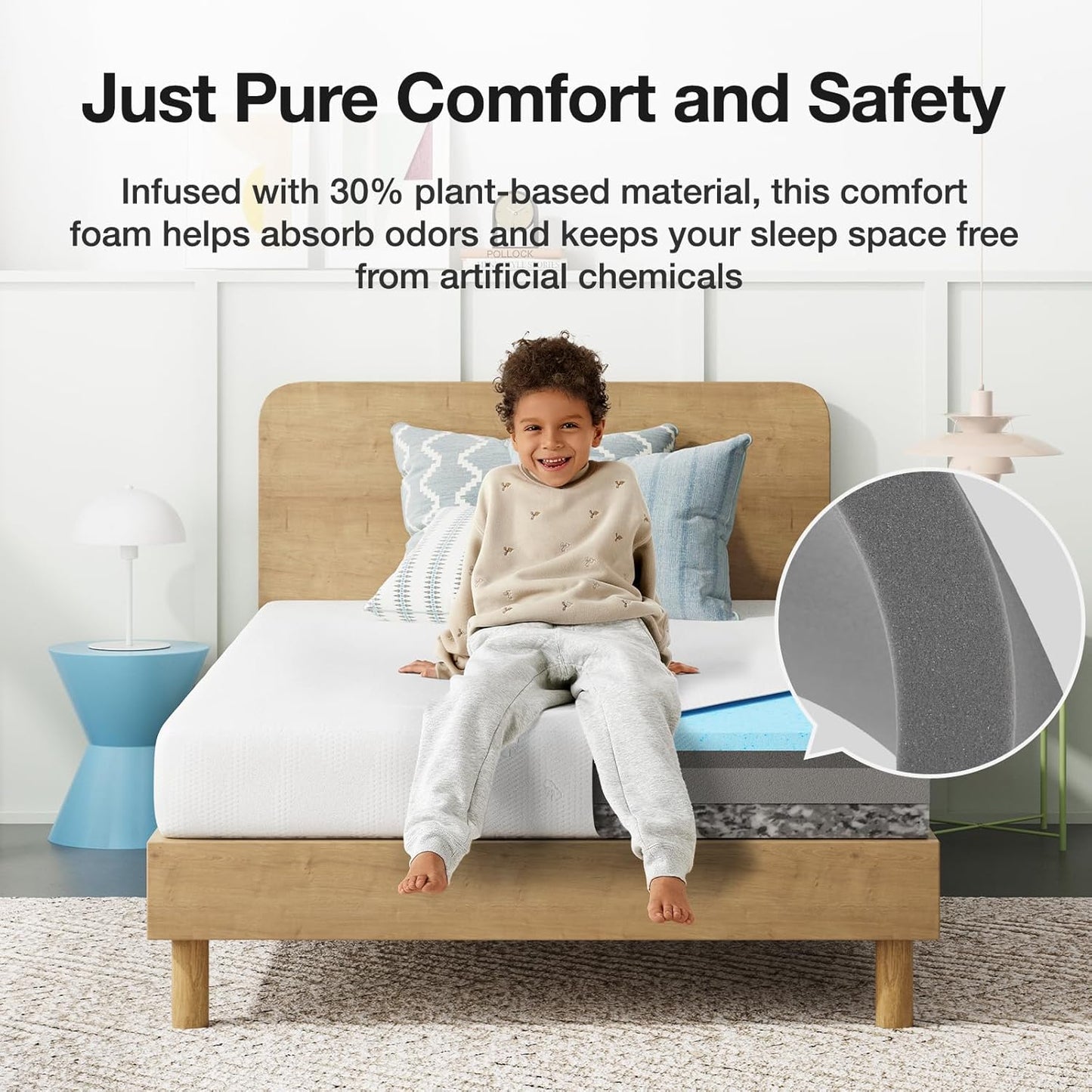 Twin Mattress, 6 Inch Twin Bed Mattress for Kids, Gel Memory Foam Mattresses for Cooling Night Sleep & Pressure Relief, Certipur-Us Certified