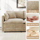 Modular Sectional Sofa Modern Convertible Loveseat Couch,77.16 Inch Deep 2-Seater Sofas Comfy Chenille Cloud Sofas and Couches with Pillows for Living Room Apartment（Camel）