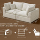 78.9" Loveseat Sofa, Cloud Boneless Couches for Living Room, Modern Modular Sectional Sofa, Oversized, Warm White