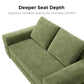 Convertible Sleeper Sofa Bed Floor Sofa 3-In-1 No Assembly, Foldable Mattress with Corduroy Upholstery Green, Lounge Loveseat Couch for Living Room Studio Guest Room