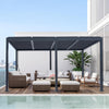 Patio Pergola Canopy Modern Aluminum Pergola with Adjustable Louvered Gazebo for BBQ, Backyard,Party, Lawn,Garden (Dark Gray, 10X20FT)