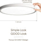 Flush Mount 12 Inch Ceiling Light (Milk White Shell), 20W Surface Mount LED Light Fixture for Bedroom Kitchen,5 Color Temperatures in One,0.94 Inch Thickness Round