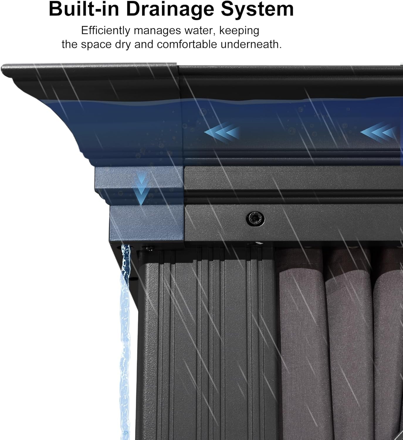 10' X 12' Permanent Hardtop Gazebo Aluminum Gazebo with Galvanized Steel Double Roof for Patio Lawn and Garden, Curtains and Netting Included, Grey