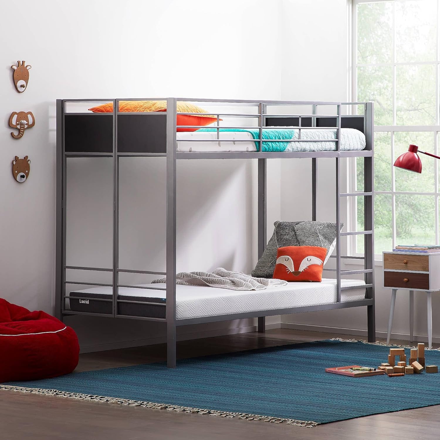 5 Inch Memory Foam Mattress – Low Profile - Firm Feel - Infused with Bamboo Charcoal and Gel - Bed in a Box - Temperature Regulating - Breathable - Twin Size