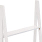 Ladder Bookshelf Organizer, 5-Tier, Solid Rubberwood Frame, White Finish, 14D X 24.8W X 70.1H In