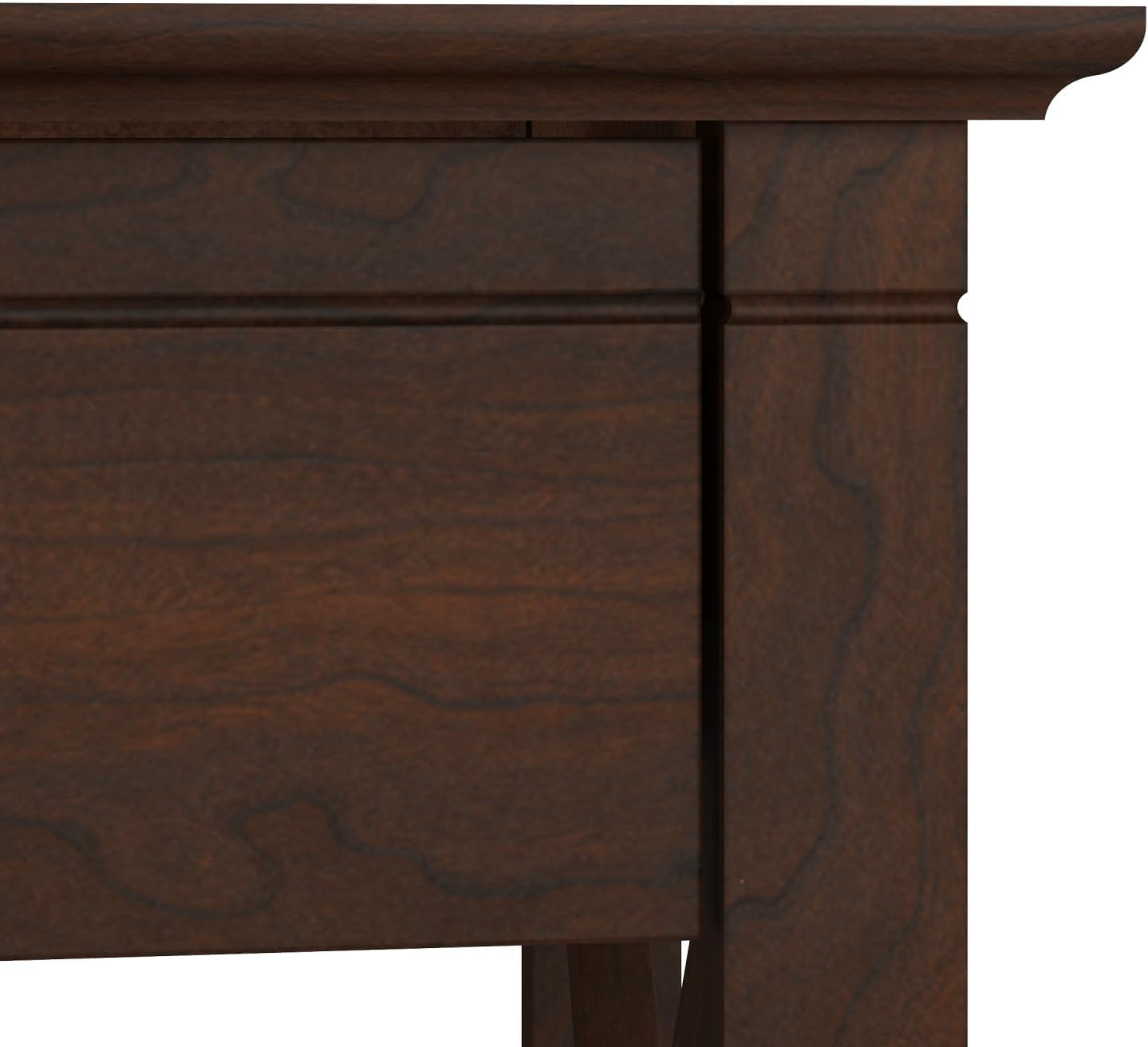 End Table with Drawer, Nightstand with Storage, Living Room and Bedroom Furniture, Key West Collection, Bing Cherry