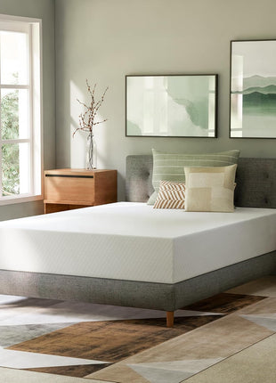 8-Inch Medium Firm Cooling Gel Memory Foam Mattress - CertiPUR-US Certified, Pressure Relief, Removable Cover, Fiberglass-Free, Conveniently Packaged in a Box