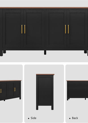 60" Modern Sideboard Buffet Cabinet with Adjustable Shelves, Versatile Storage Solution for Dining Room, Living Room, Kitchen, and Entryway