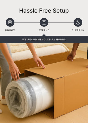 Signature Design by Ashley Chime 12-Inch Queen Memory Foam Mattress with Ultra Plush Contouring Support and Pressure Relief, Conveniently Delivered in a Box