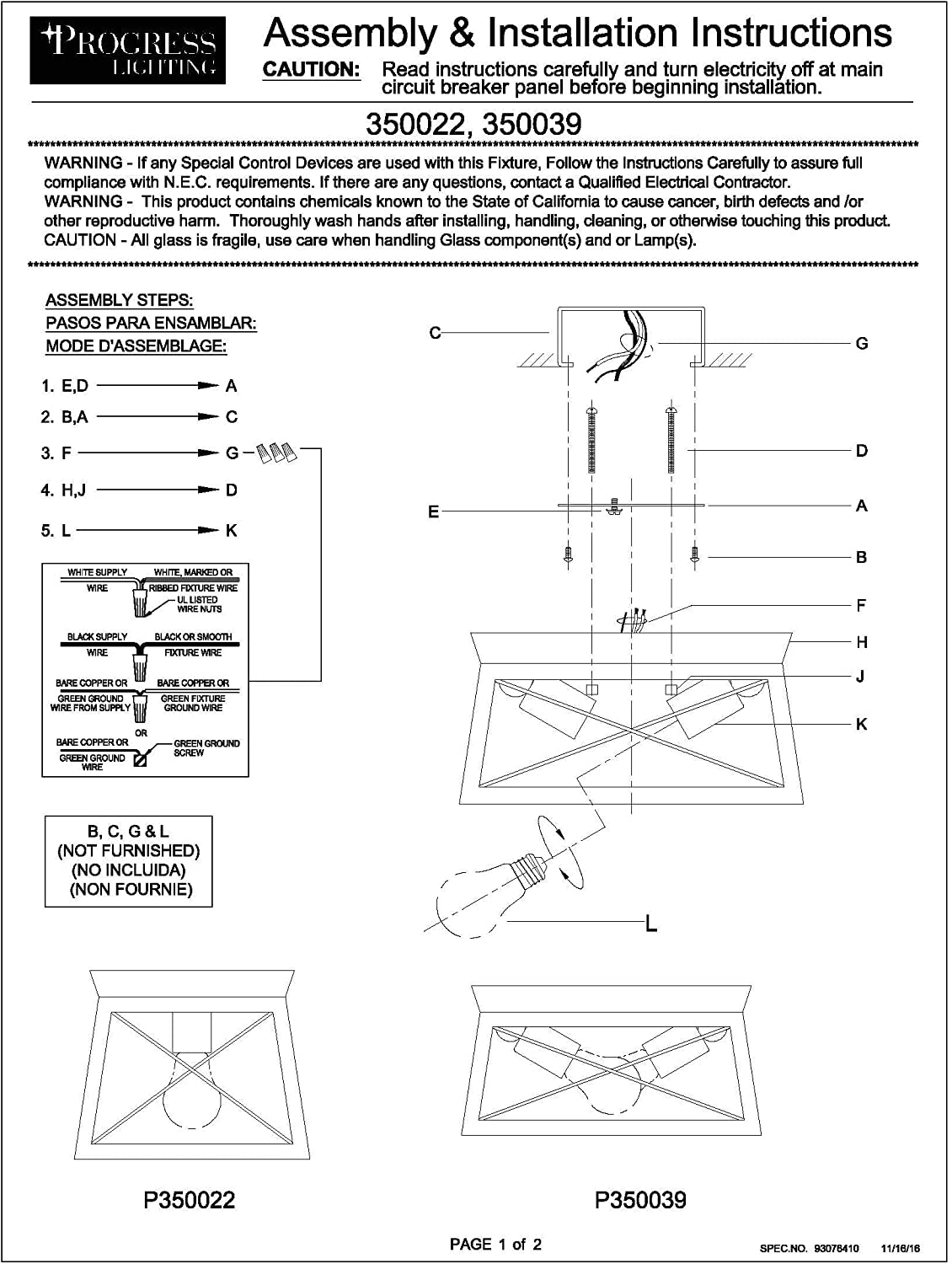Briarwood Collection 2-Light Ceiling Light, Flush Mount Ceiling Light Fixture for Interior Kitchen Lights, Hallway, Bedroom, Living Room, 12-Inch by 6-Inch, Graphite
