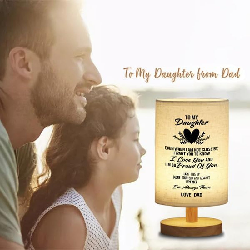 Valentines Day Birthday Gifts for Daughter from Dad,To My Daughter Gifts from Dad- Table Lamp Best Father Daughter Graduation Gifts for Grown Daughter
