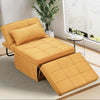 Convertible Sofa Bed, 4 in 1 Multi-Function Folding Ottoman Bed with Adjustable Backrest, Modern Futon Couch No Assembly for Living Room Apartment Office Small Space (Yellow)