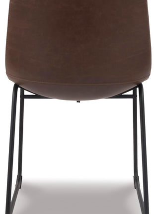 Signature Design by Ashley Centiar Mid-Century Dining Bucket Chairs, Set of 2, Black and Brown