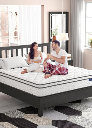 10-Inch Twin XL Hybrid Mattress - Ergonomic Design with Memory Foam and Pocket Springs, Fiberglass-Free for Enhanced Cooling and Pressure Relief, Medium Firm Feel (39" x 80")