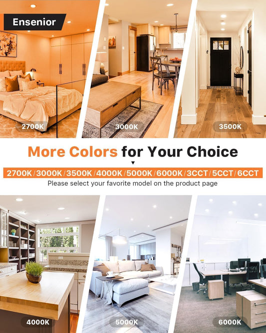 16 Pack 6 Inch LED Recessed Ceiling Light, 3500K Neutral White, 1050LM 12W 120V, High Brightness Canless Wafer Downlight Dimmable - ETL&FCC&IC