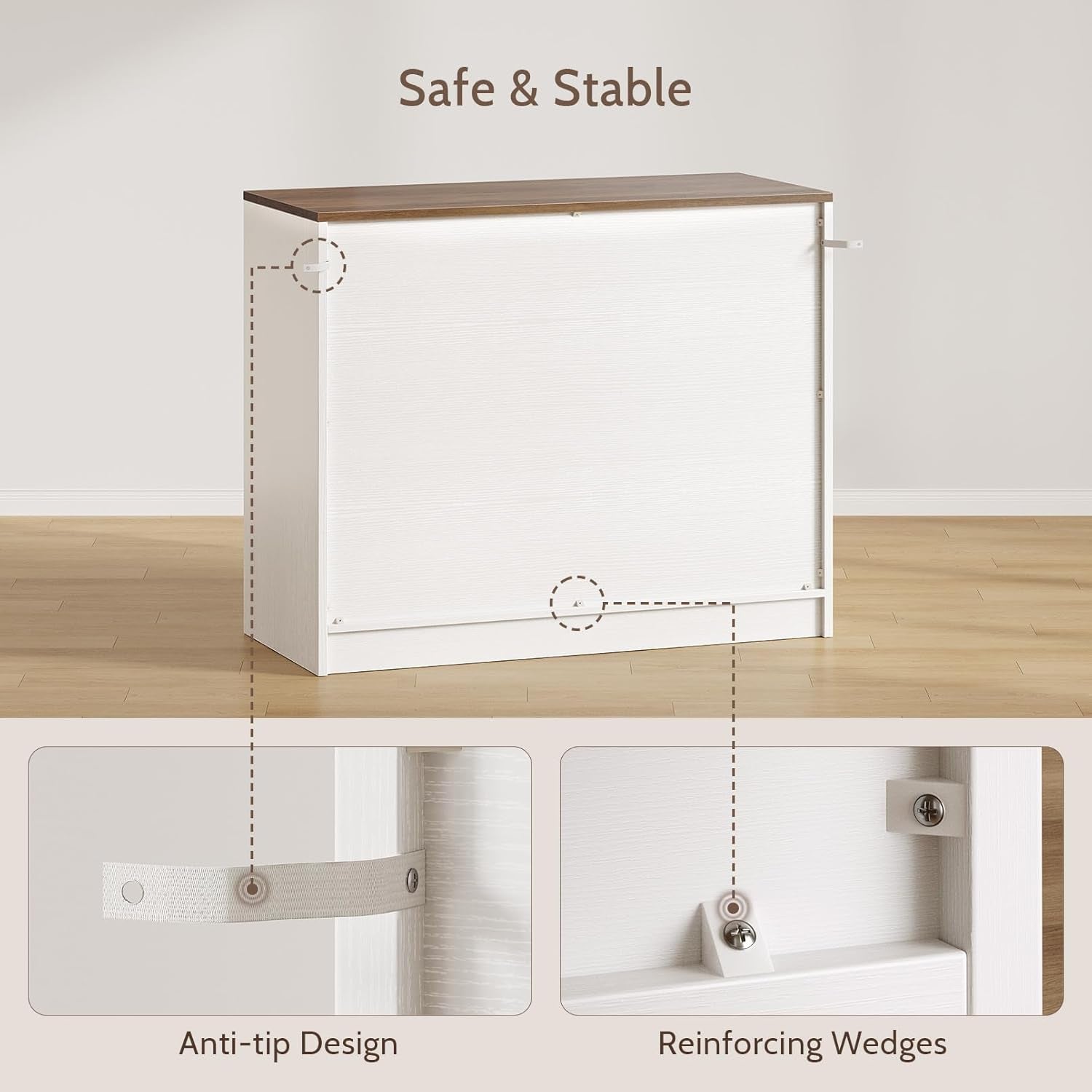 Modern Farmhouse Buffet Cabinet with Storage, 85" Large Sideboard Storage Cabinet with 6 Barn Doors, Coffee Wine Bar Cabinet Wood Table Credenza with Adjustable Shelf for Kitchen Dining Living Room