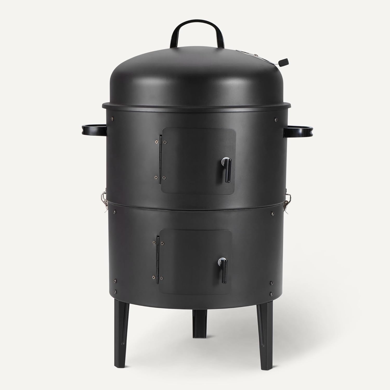 16 Inch Vertical Charcoal Outdoor Smoker, BBQ Grill, Adjustable Air Supply Control, 1-Pack, Black