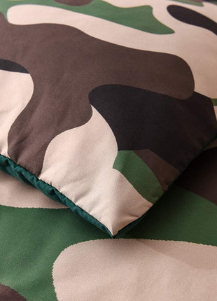 Twin Size Camouflage Bedding Comforter Set with Sheets - 5 Piece Bed in a Bag for Boys, Girls, and Teens - Neutral Farmhouse Lodge Cabin Army Green Bedspread
