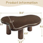 Cloud Coffee Table, Unique Design Accent Table for Living Room and Bedroom, Stylish and Functional Furniture Piece-Durable and Easy to Clean, Free Shape with 3 Legs, 33.9In, Dark Walnut