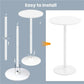 Cocktail Table,Two-In-One Modern Style Standing Circular Bar Table 40"/22" Two Convertible Height Suitable for Dining Room, Restaurant, Kitchen (6, White)