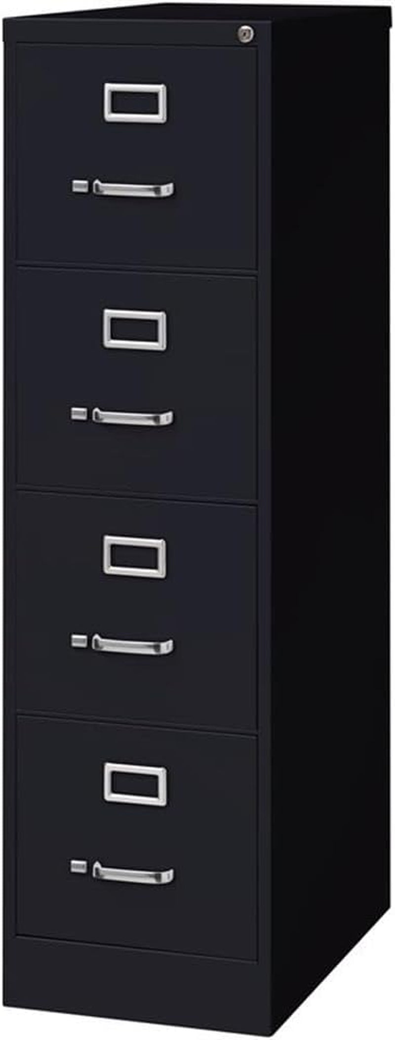 4 Drawers 52" Vertical Black Metal Filing Cabinet Lockable Pre-Assembled Stationary Letter Size for Home, Office
