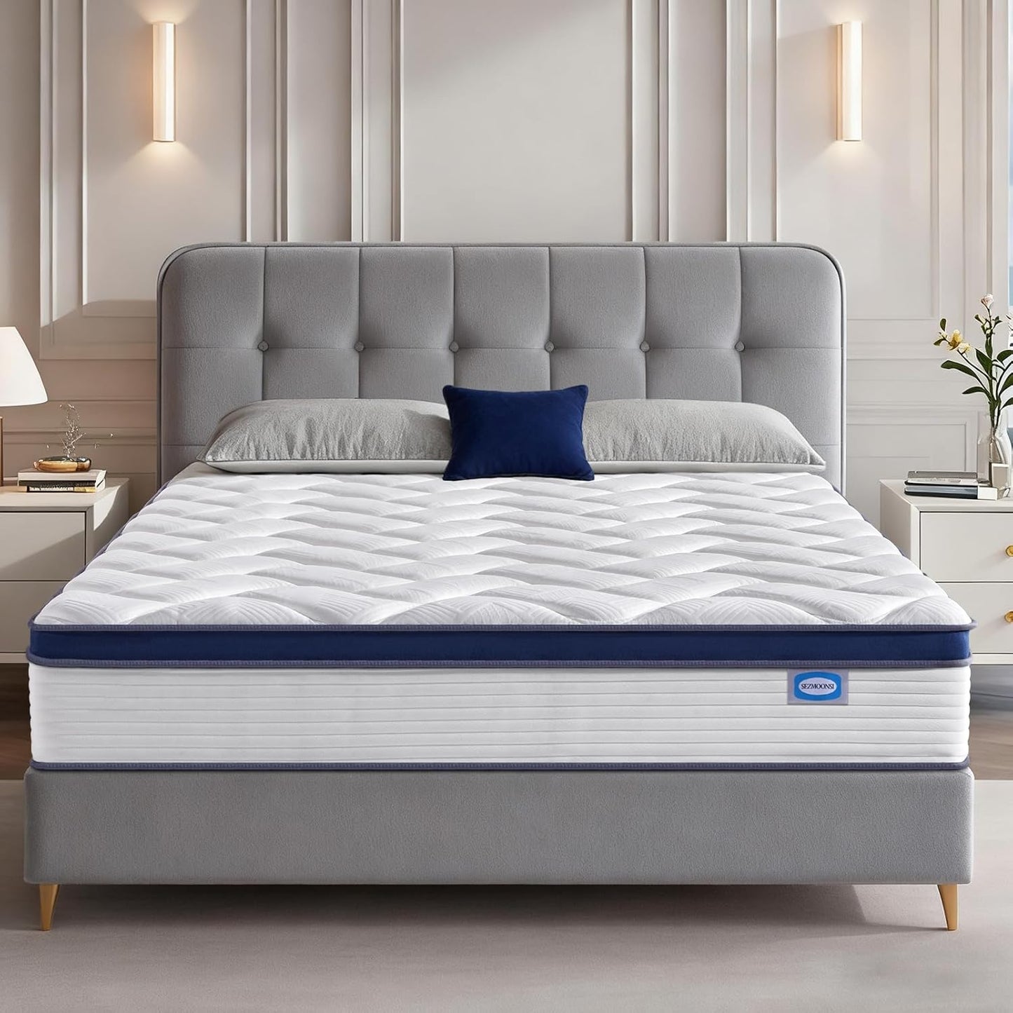 Full Size Mattress 12 Inch, Hybrid Full Mattress with Memory Foam & Pocket Springs, Certipur-Us Certified, Medium Firm, Motion Isolation, Full Bed Mattress in a Box for Pressure Relief