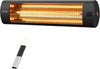 Electric Patio Heater | 1500W Wall Mounted Infrared Heater for Outdoor, Garage, Backyard, Restaurant | 24H Timer, IP65 Waterproof | 3 Heat Levels & Overheating Protection | Black