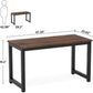 Modern Simple Computer Desk, 47 Inch Vintage Office Desk Computer Table, Study Writing Study Desk Workstation for Home Office, Rustic Brown