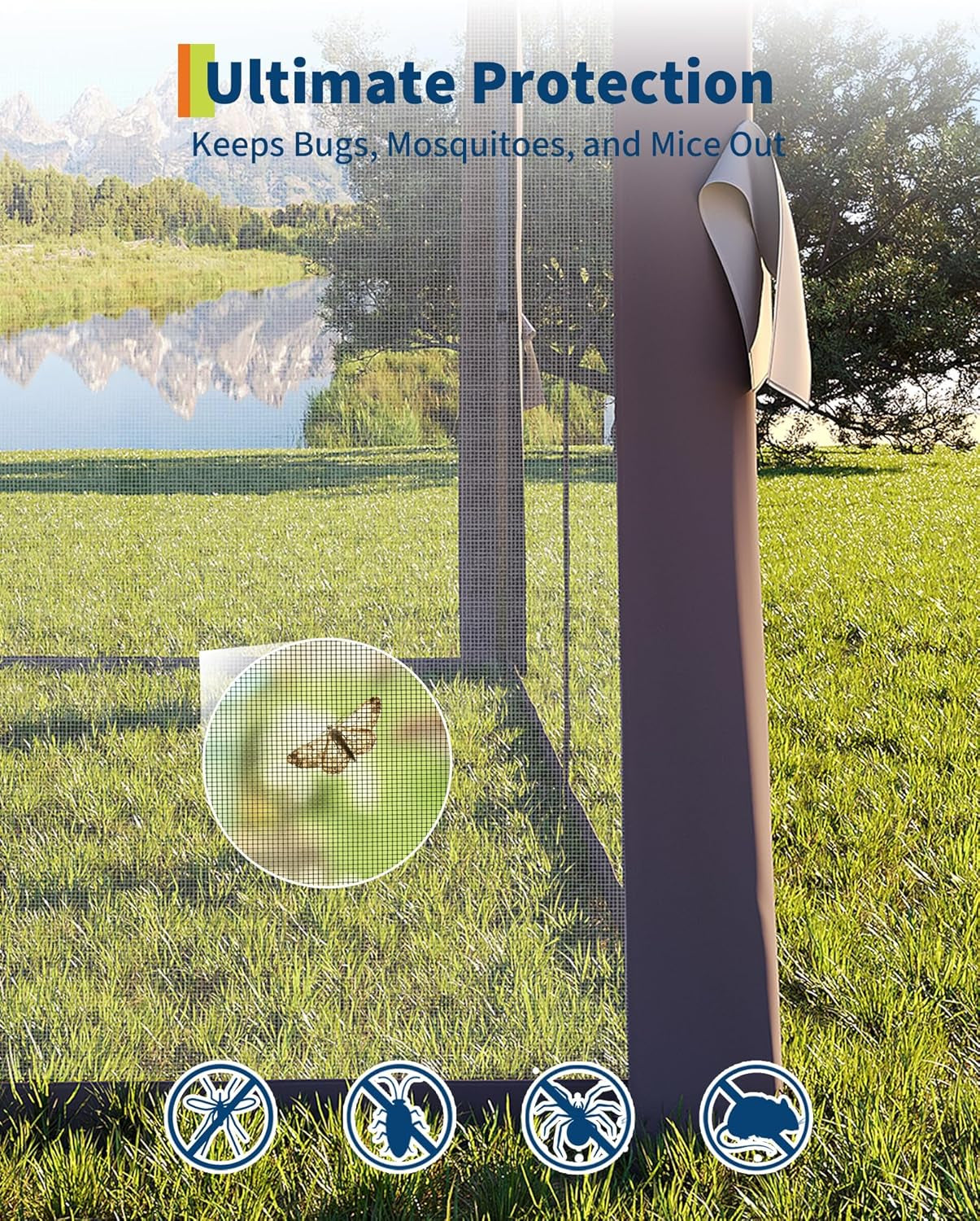 Canopy Tent 13X13 Ft, Pop up Gazebo One-Push Setup with 4 Sandbags for Backyard Parties and Bbqs, Mosquito Netting & Height Adjustable - Khaki & Coffee