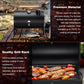 Portable Charcoal Grill with Thermometer, Small Tabletop Barbecue Grill for Outdoor Camping Backyard Party BBQ Cooking, Extra Thick Steel & Heavy Duty, Innovative Design & Easy Assembly