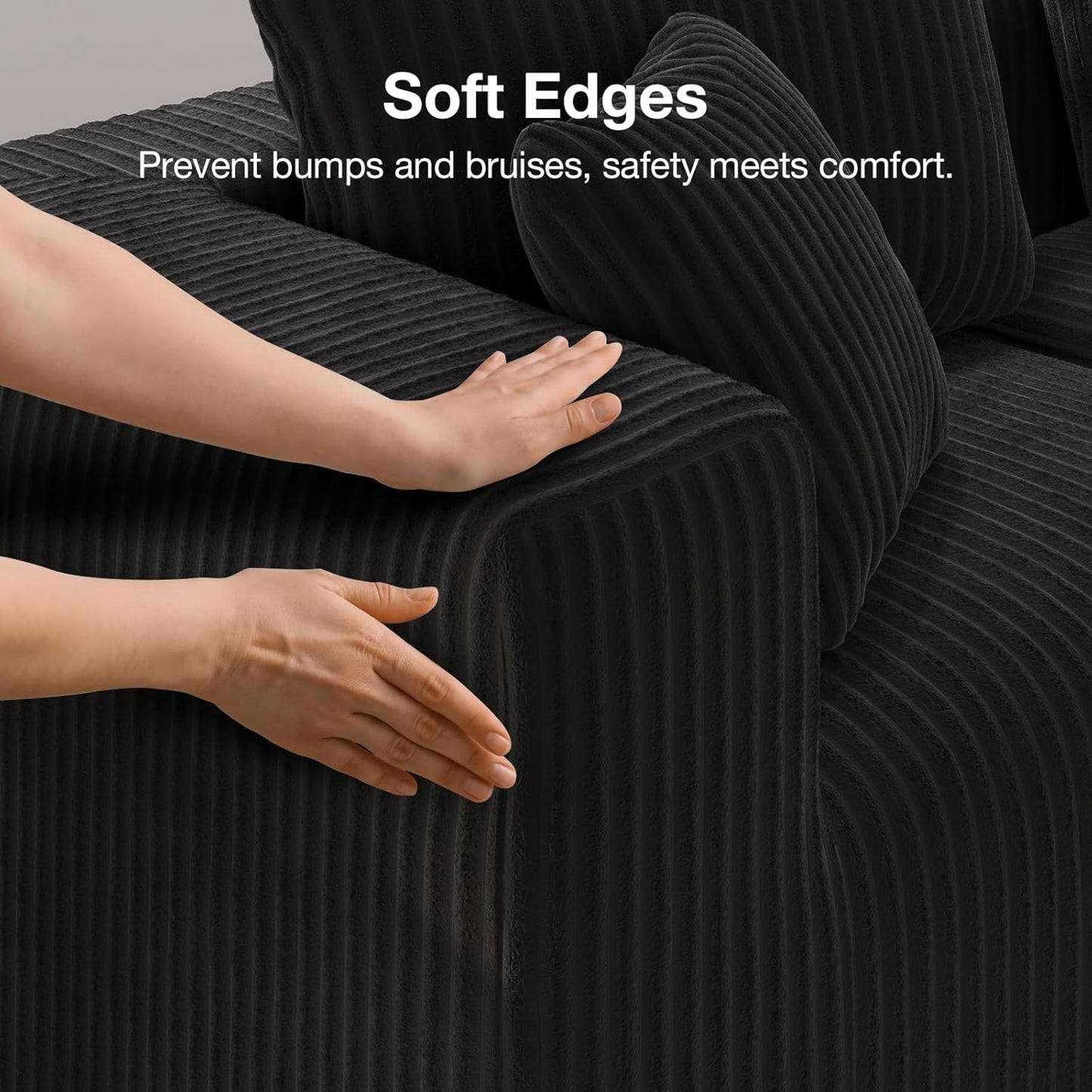 106" Modular Sectional Sofa, Modern Cloud Sectional Couch with Smarts Coil® Support, U-Shape Boneless Couch for Living Room Apartments Bedroom, No Assembly Required (3 Seater + 2 Ottoman)