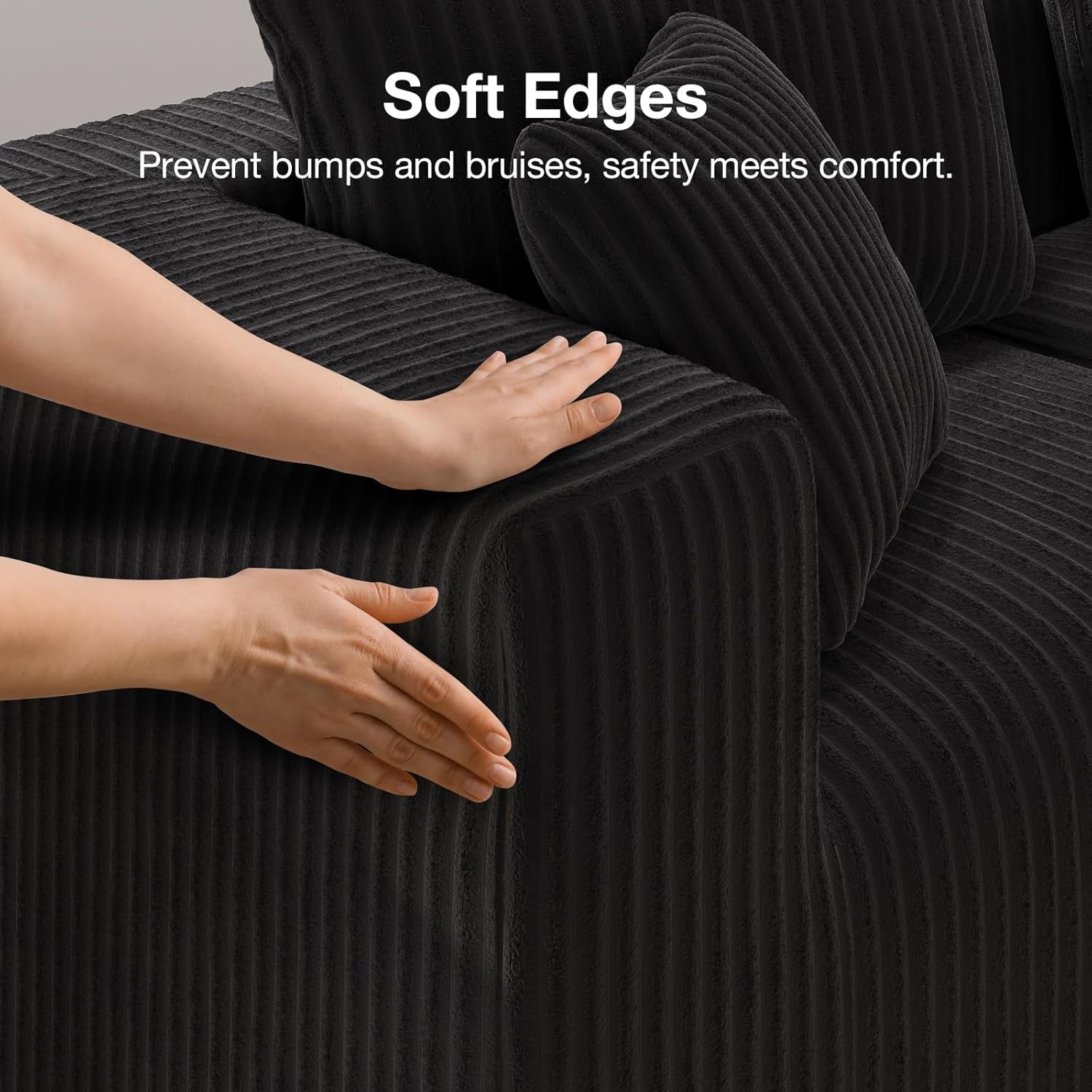 106" Modular Sectional Sofa, Modern Cloud Sectional Couch with Smarts Coil® Support, U-Shape Boneless Couch for Living Room Apartments Bedroom, No Assembly Required (3 Seater + 2 Ottoman)